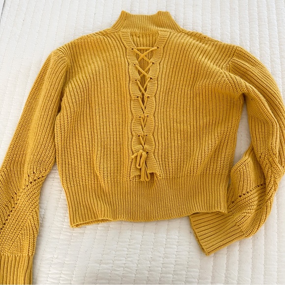 Yellow Turtleneck Sweater - Picture 3 of 4